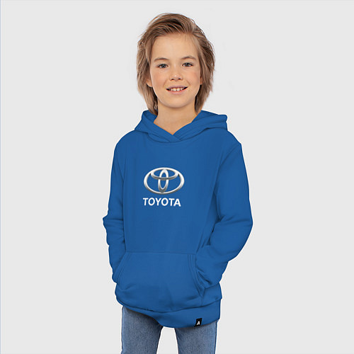 Детская толстовка-худи TOYOTA 3D Logo / Синий – фото 3