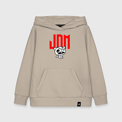 Толстовка детская хлопковая JDM Kitten-Zombie Japan, цвет: миндальный