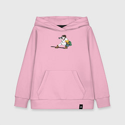 Толстовка детская хлопковая Девушка фотограф за работой, цвет: светло-розовый