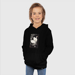 Толстовка детская хлопковая White Chinese Geese Swimming by Reeds, цвет: черный — фото 2