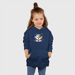 Толстовка детская хлопковая Котенок Астронавт, цвет: тёмно-синий — фото 2