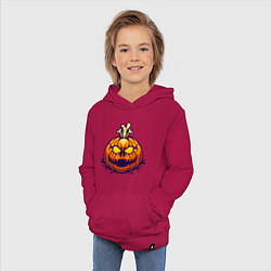 Толстовка детская хлопковая Праздник - Хэллоуин, цвет: маджента — фото 2