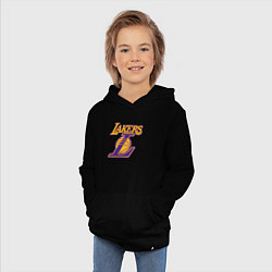 Толстовка детская хлопковая Lakers Лейкерс Коби Брайант, цвет: черный — фото 2