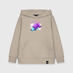 Толстовка детская хлопковая Sleeping WobbleDog, цвет: миндальный
