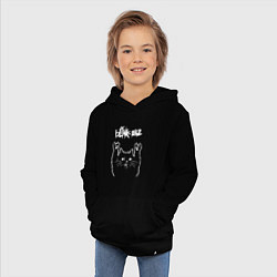 Толстовка детская хлопковая Blink 182 Рок кот, цвет: черный — фото 2