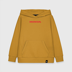 Толстовка детская хлопковая HONDA ХОНДА LOGO спина, цвет: горчичный