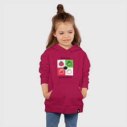 Толстовка детская хлопковая Italiano Pomodoro, любовь к Италии, пицце и томата, цвет: маджента — фото 2