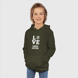 Толстовка детская хлопковая Leeds United Love Classic, цвет: хаки — фото 2