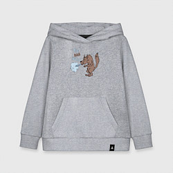 Толстовка детская хлопковая Большой злой волк из сказки Три Поросенка, цвет: меланж