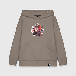 Толстовка детская хлопковая Ху Тао Genshin Impact Аниме, цвет: утренний латте