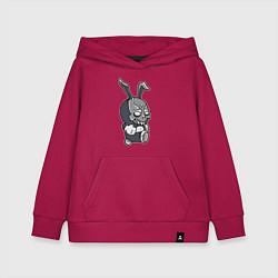 Толстовка детская хлопковая Cool hare Hype Крутой заяц Шумиха, цвет: маджента