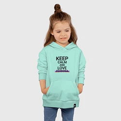 Толстовка детская хлопковая Keep calm Feodosia Феодосия, цвет: мятный — фото 2