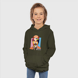 Толстовка детская хлопковая Anthony Kiedis, цвет: хаки — фото 2