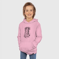 Толстовка детская хлопковая Прекрасная Ксения Венок из цветов, цвет: светло-розовый — фото 2