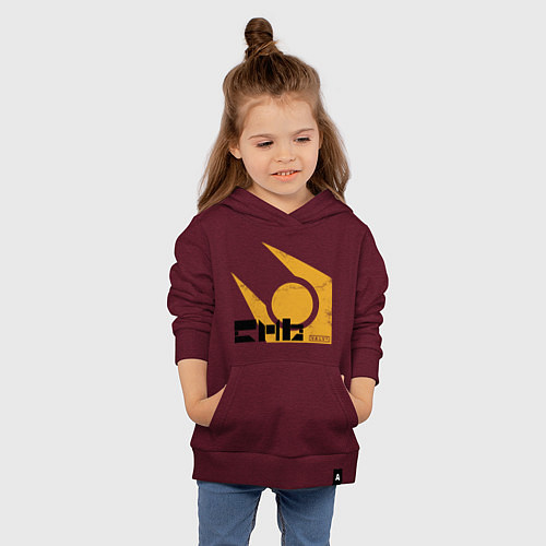 Детская толстовка-худи City 17 - half life / Меланж-бордовый – фото 4