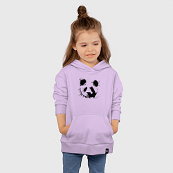 Толстовка детская хлопковая Прикольный панда - клякса, цвет: лаванда — фото 2