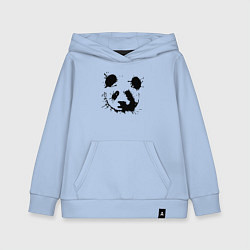 Толстовка детская хлопковая Прикольный панда - клякса, цвет: мягкое небо