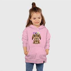 Толстовка детская хлопковая Мир - Кролик, цвет: светло-розовый — фото 2