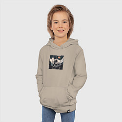 Толстовка детская хлопковая Оранжевая луна и лесное ралли, цвет: миндальный — фото 2