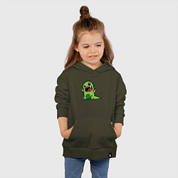 Толстовка детская хлопковая Зеленый дракончик, цвет: хаки — фото 2
