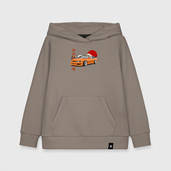 Толстовка детская хлопковая Silvia s14 JDM Retro Car, цвет: утренний латте