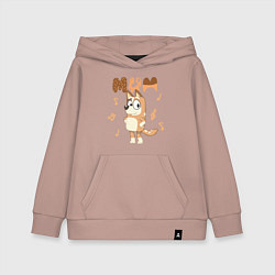 Толстовка детская хлопковая Doggy Mom, цвет: пыльно-розовый