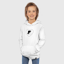 Толстовка детская хлопковая Лого Hoffenheim в сердечке, цвет: белый — фото 2