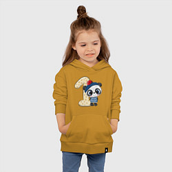 Толстовка детская хлопковая Baby Panda, цвет: горчичный — фото 2