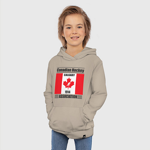 Детская толстовка-худи Федерация хоккея Канады / Миндальный – фото 3
