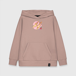 Толстовка детская хлопковая Маникюр, цвет: пыльно-розовый