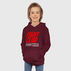 Толстовка детская хлопковая Fight club boxing, цвет: меланж-бордовый — фото 2