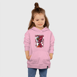 Толстовка детская хлопковая Evangelion unit 02, цвет: светло-розовый — фото 2
