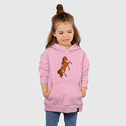 Толстовка детская хлопковая Лошадка на задних ногах, цвет: светло-розовый — фото 2