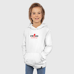 Толстовка детская хлопковая Counter Strike логотип, цвет: белый — фото 2