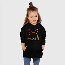 Толстовка детская хлопковая Крольчонок, цвет: черный — фото 2