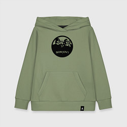 Толстовка детская хлопковая Bon Jovi rock, цвет: авокадо