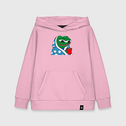 Детская толстовка-худи Frog Pepe мем