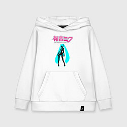 Толстовка детская хлопковая Вокалоид Хацуне Мику, цвет: белый