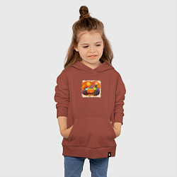 Толстовка детская хлопковая Мультяшный Хэллоуин, цвет: кирпичный — фото 2