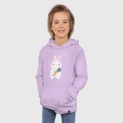 Толстовка детская хлопковая Carrot rabbit, цвет: лаванда — фото 2