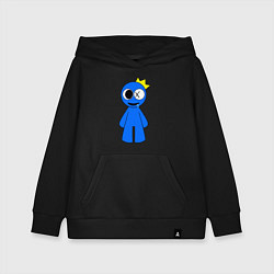 Толстовка детская хлопковая Радужные друзья Синий улыбается, цвет: черный