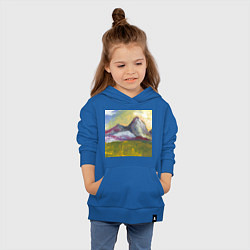 Толстовка детская хлопковая Арт Утро в горах, цвет: синий — фото 2