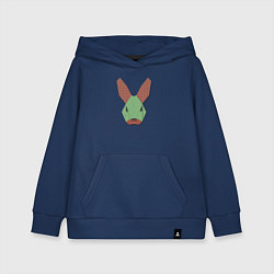 Толстовка детская хлопковая Лоскутный кролик, цвет: тёмно-синий
