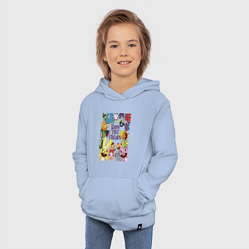 Детская толстовка-худи Happy three friends - poster / Мягкое небо – фото 3