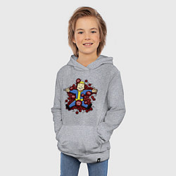 Толстовка детская хлопковая Vault boy caps, цвет: меланж — фото 2