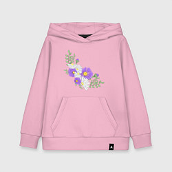 Толстовка детская хлопковая Букет полевых цветов, цвет: светло-розовый