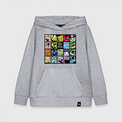 Толстовка детская хлопковая All happy three friends, цвет: меланж
