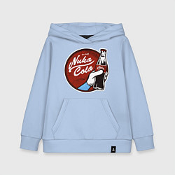 Толстовка детская хлопковая Nuka cola sticker, цвет: мягкое небо