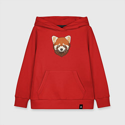 Толстовка детская хлопковая Голова милой красной панды, цвет: красный