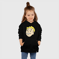 Толстовка детская хлопковая Vault boy head, цвет: черный — фото 2